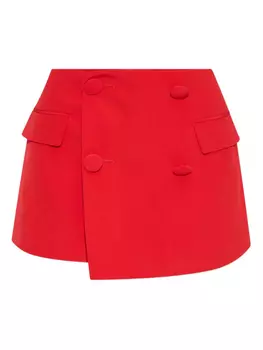 Асимметричные шорты Balmain, красный