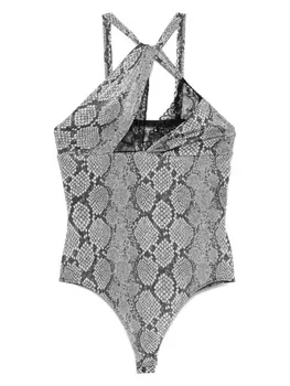 Асимметричный боди Coperni, серый