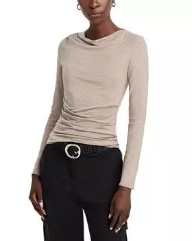 Асимметричный драпированный топ от Rag & N Bone Luca rag & bone, коричневый/бежевый