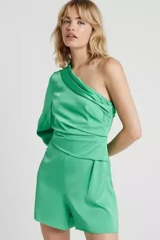Асимметричный комбинезон на одно плечо River Island, зеленый