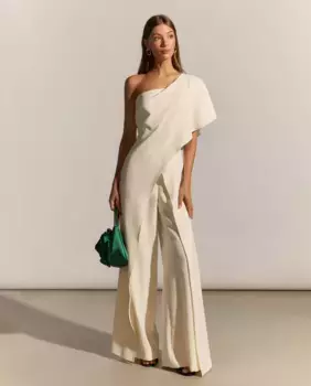 Асимметричный комбинезон с накидкой Woman Fiesta El Corte Ingls, цвет Crudo