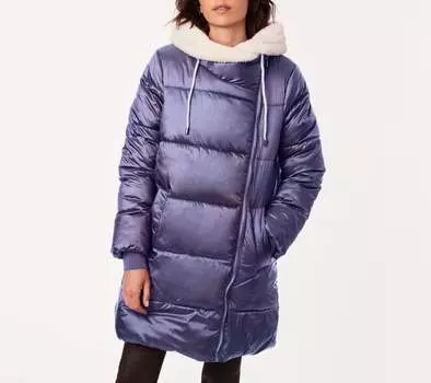 Асимметричный пуховик Bernardo, цвет crystal mauve