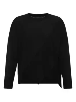 Асимметричный шерстяной свитер AllSaints, черный