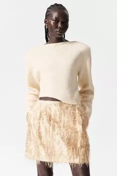 Асимметричный свитер рельефной вязки & Other Stories, белый