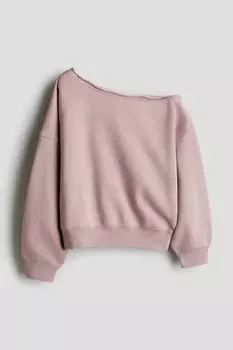Асимметричный свитшот H&M, розовый