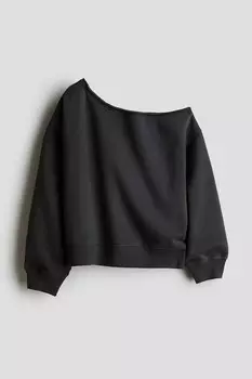 Асимметричный свитшот H&M, серый
