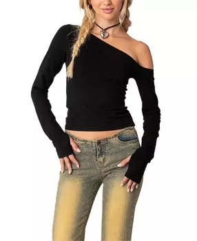 Асимметричный топ Edikted Swan, черный