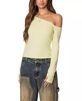 Асимметричный топ Edikted Swan, желтый