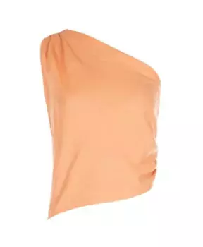 Асимметричный топ на одно плечо коллекция весна-лето 2024. Rinascimento, оранжевый