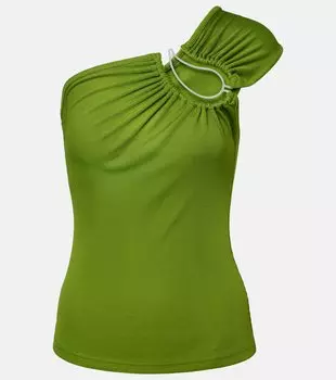 Асимметричный топ с драпировкой в стиле пейсли Christopher Esber, Cactus