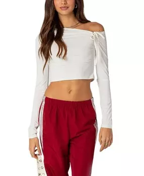 Асимметричный топ с завязками Edikted Winona, белый