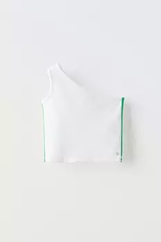Асимметричный топ сердце ZARA, белый