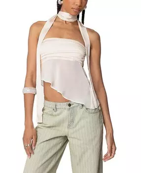 Асимметричный топ-шарф Edikted из двух частей, слоновая кость/кремовый