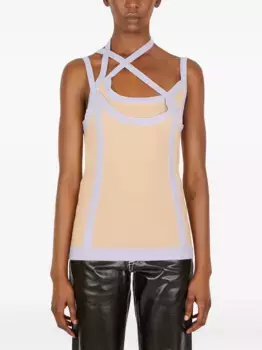 Асимметричный топ со вставками Ninamounah, нейтральный