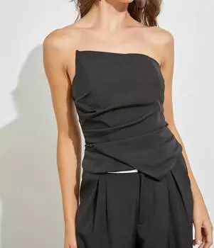 Асимметричный топ-труба черного цвета DO+BE