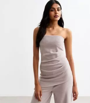 Асимметричный топ-труба Soft Touch с грудью New Look, светло-коричневый