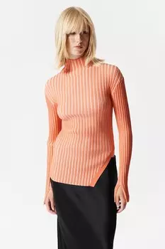 Асимметричный топ в рубчик & Other Stories, оранжевый