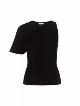 Асимметричный топ Wave Courreges, черный