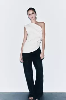 Асимметричный топ ZARA, белый