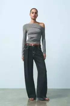 Асимметричный топ ZARA, серый мергель