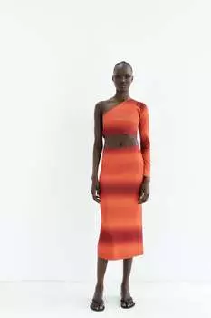 Асимметричный трикотажный топ Zara, только один