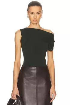 Асимметричный вязаный топ St. Agni, цвет Basil