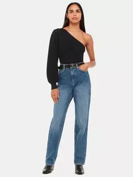 Асимметричный вязаный топ Whistles, черный