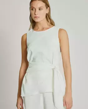 Асимметричный женский топ без рукавов Trucco, белый