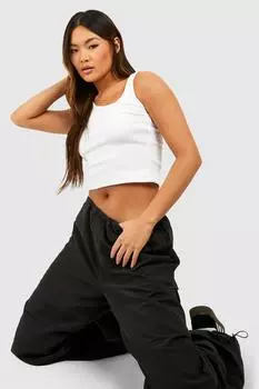Асимметричный жилет basic rib Boohoo, белый