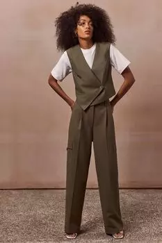 Асимметричный жилет Mint Velvet, зеленый