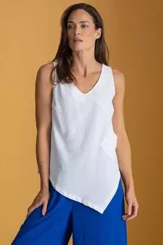 Асимметричный жилет-топ Klass., белый