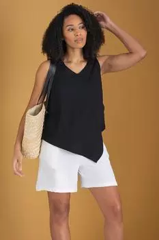 Асимметричный жилет-топ Klass., черный