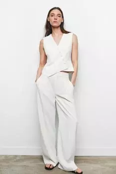 Асимметричный жилет ZARA, экрю