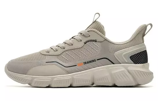 Asked Кроссовки мужские низкие бежевые/черные Qiaodan