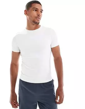 ASOS 4505 – белая бесшовная спортивная футболка приталенного кроя
