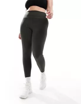 ASOS 4505 Curve – Icon – Моделирующие спортивные леггинсы цвета хаки