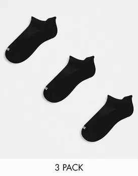 ASOS 4505 – Icon – Комплект из 3 пар черных антибактериальных спортивных носков до щиколотки