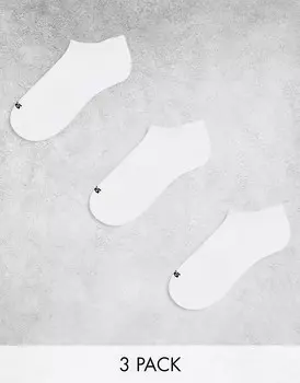 ASOS 4505 – Icon – Набор из трех антибактериальных спортивных носков белого цвета =f