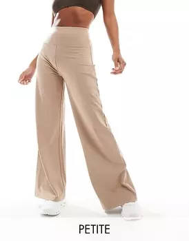 ASOS 4505 Petite – Icon – Мягкие широкие танцевальные брюки бежевого цвета