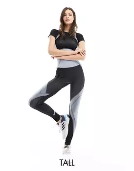 ASOS 4505 Tall – Бесшовные леггинсы с контрастными графическими вставками, однотонные