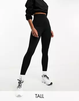 ASOS 4505 Tall – Icon – Черные леггинсы для бега с карманом для телефона и завязкой на талии