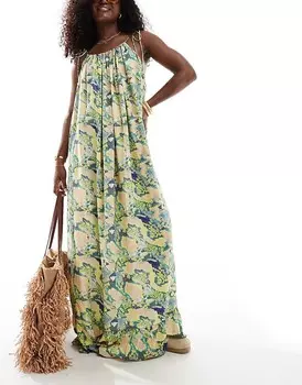 ASOS DESIGN – 2013 Платье макси с открытыми плечами из фиолетовой кожи