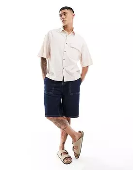 ASOS DESIGN 2013 Светло-коричневая рубашка оверсайз