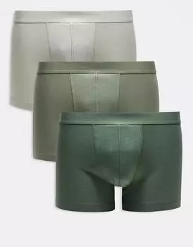 ASOS DESIGN 3 трусы нейтрального цвета