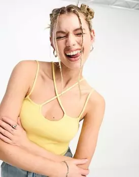 ASOS DESIGN 3 вязаная майка со скрещенными бретелями