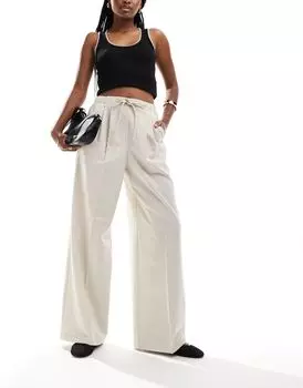 ASOS DESIGN – элегантные брюки без застежки каменно-бежевого цвета