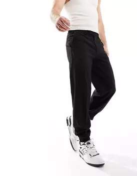 ASOS DESIGN – элегантные черные джоггеры прямого кроя