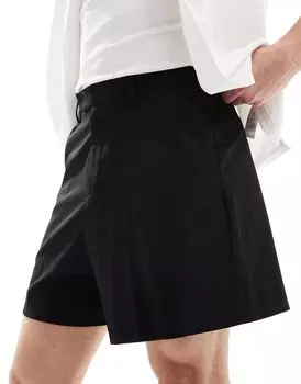 ASOS DESIGN – элегантные черные шорты свободного кроя