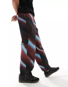 ASOS DESIGN – элегантные коричневые брюки широкого кроя с узором омбре