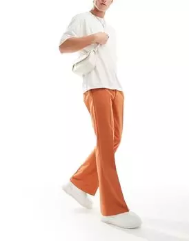 ASOS DESIGN – элегантные оранжевые брюки-клеш
